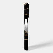 Geometrisches Gold und Schwarz Case-Mate iPhone Hülle (Rückseite / Rechts)