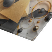 Geometrisches Gold und Schwarz Schneidebrett (Ecke)