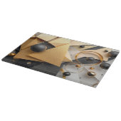 Geometrisches Gold und Schwarz Schneidebrett (Ecke)