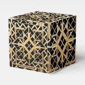 Geometrisches Golden Art Deco Muster Geschenkschachtel (Vorderseite)
