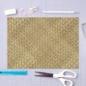 Geometrisches goldenes Basketwegemuster Seidenpapier (Handwerk)