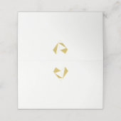 Geometrisches goldenes Herz - Platzkarten zum Hoch (Außenseite Aufgefaltet)