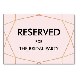 Geometrisches goldenes Zeichen für die Rose | Benu Tischnummer