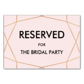 Geometrisches goldenes Zeichen für die Rose | Benu Tischnummer (Vorderseite)