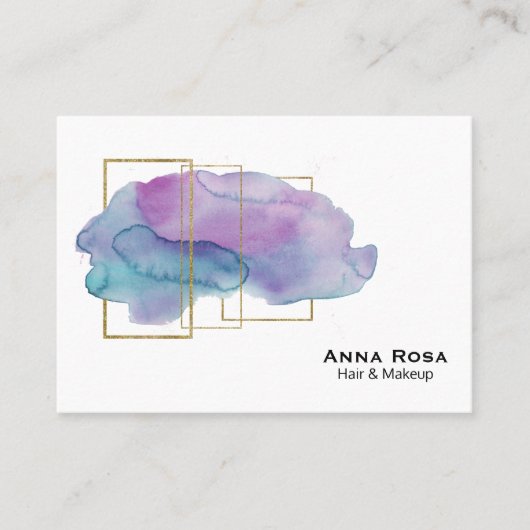 *~* geometrisches GoldGirly lila magentaroter Visitenkarte (Vorderseite)