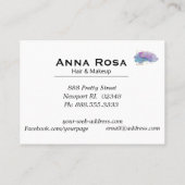 *~* geometrisches GoldGirly lila magentaroter Visitenkarte (Rückseite)