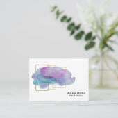 *~* geometrisches GoldGirly lila magentaroter Visitenkarte (Stehend Vorderseite)