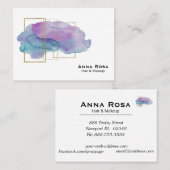 *~* geometrisches GoldGirly lila magentaroter Visitenkarte (Vorne/Hinten)