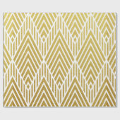 Geometrisches goldglänzendes, nahtloses Muster Geschenkpapier (Flach)