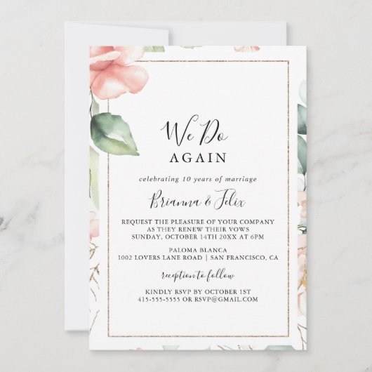 Geometrisches goldgrünes Grün machen wir wieder ne Einladung (Vorderseite)