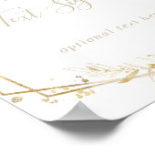 Geometrisches goldgrünes Unterschreiben benutzerde Poster (Ecke)