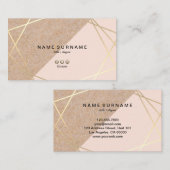 Geometrisches Goldkraftpapier helles Visitenkarte (Vorne/Hinten)