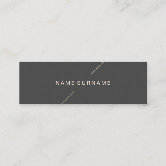Geometrisches Goldmodernes Minimalistisches Mini Visitenkarte (Vorderseite)