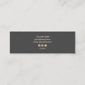 Geometrisches Goldmodernes Minimalistisches Mini Visitenkarte (Rückseite)