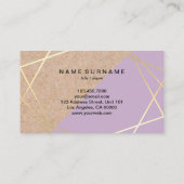 Geometrisches Goldmuster-Kraftpapier Visitenkarte (Rückseite)