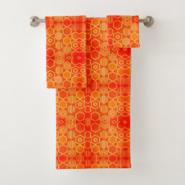 Geometrisches Grafikmotiv Moderne Trend Badhandtuch Set