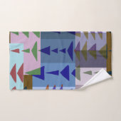 Geometrisches Grafikmotiv Moderner Trend Badhandtuch Set (Handtuch)