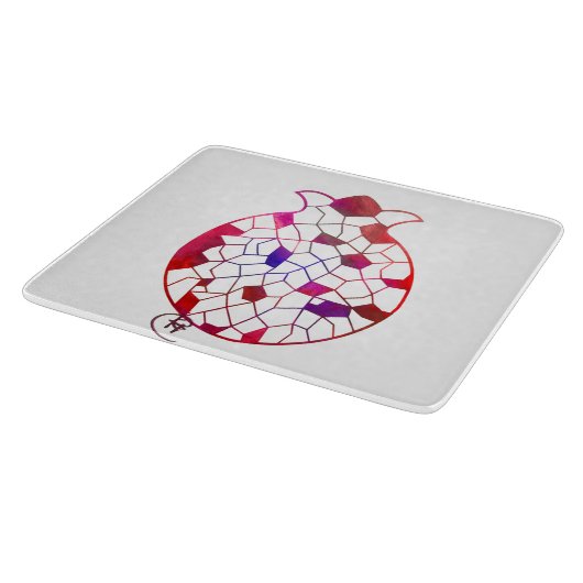 Geometrisches Granatschleifbrett Schneidebrett (Ecke)