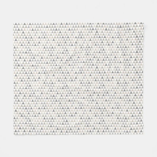 Geometrisches, grau-beige-neutrales Muster Fleecedecke (Vorderseite (Horizontal))