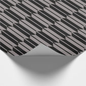 Geometrisches graues und schwarzes Muster Geschenkpapier (Ecke)