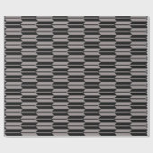 Geometrisches graues und schwarzes Muster Geschenkpapier (Flach)