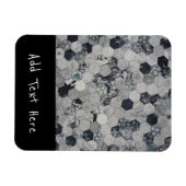 Geometrisches, graues, weißes und schwarzes Hexago Magnet (Horizontal)