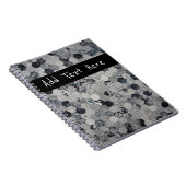 Geometrisches, graues, weißes und schwarzes Hexago Notizblock (Rechte Seite)