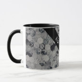 Geometrisches, graues, weißes und schwarzes Hexago Tasse (Links)