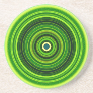 Geometrisches Green Mandala Design-64555 Getränkeuntersetzer