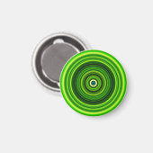 Geometrisches Green Mandala Design-64555 Magnet (Vorderseite/Rückseite)