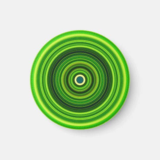 Geometrisches Green Mandala Design-64555 Magnet (Vorne)