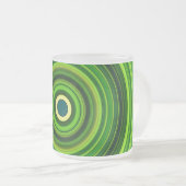 Geometrisches Green Mandala Design-64555 Mattglastasse (VorderseiteRechts)