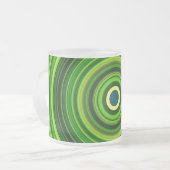 Geometrisches Green Mandala Design-64555 Mattglastasse (Vorderseite Links)