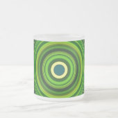 Geometrisches Green Mandala Design-64555 Mattglastasse (Mittel)