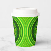 Geometrisches Green Mandala Design Pappbecher (Links)