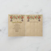 Geometrisches Grown Leather Art Wedding Couple Dus Einladung (Innenseite)