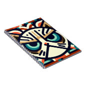 Geometrisches Grumpy Cat Face-Notebook Notizblock (Rechte Seite)