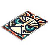 Geometrisches Grumpy Cat Face-Notebook Notizblock (Linke Seite)