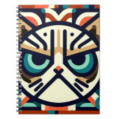 Geometrisches Grumpy Cat Face-Notebook Notizblock (Vorderseite)