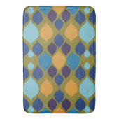 Geometrisches Grün aus den 60er Jahren des mittler Badematte (Vorderseite Vertikal)