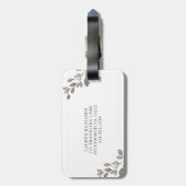 Geometrisches Grün | das Abenteuer fängt Zitat an Gepäckanhänger (Rückseite vertikal)