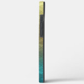 Geometrisches, grün gelbes Muster Case-Mate iPhone Hülle (Rückseite / Links)