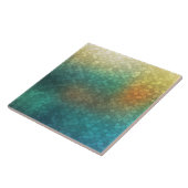 Geometrisches, grün gelbes Muster Fliese (Seite)