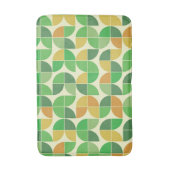 Geometrisches, grün leuchtendes Retro-Mittelteil Badematte (Vorderseite Vertikal)
