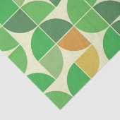 Geometrisches, grün leuchtendes Retro-Mittelteil Seidenpapier (Detail)