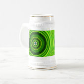 Geometrisches Grün Mandala-25436 Bierglas (Vorderseite Links)