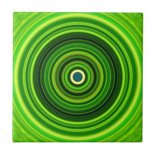 Geometrisches Grün Mandala-25436 Fliese