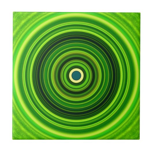 Geometrisches Grün Mandala-25436 Fliese (Vorderseite)