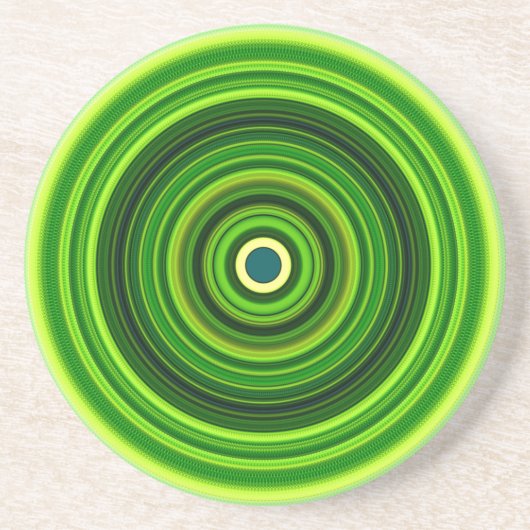 Geometrisches Grün Mandala-25436 Getränkeuntersetzer (Vorne)