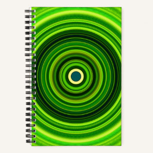 Geometrisches Grün Mandala-25436 Notizblock